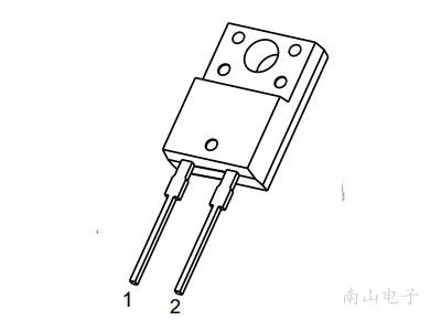 MURF15H60 TO-220F-2L 封装图